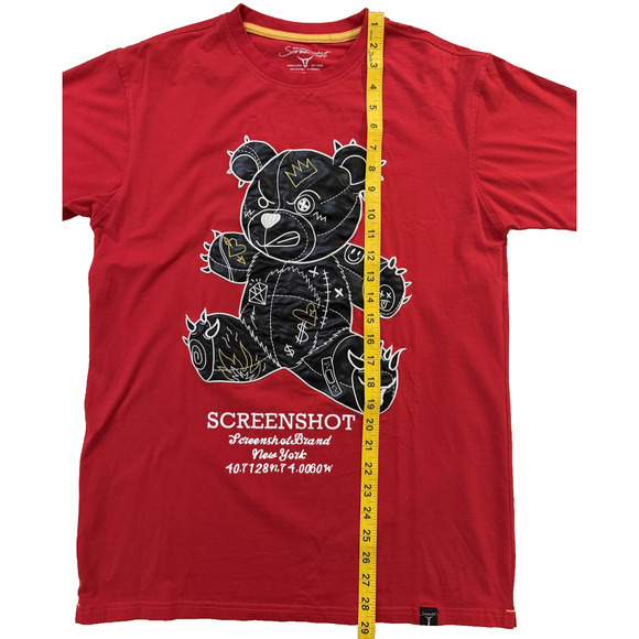 Screenshot Shirt Mens Medium Red Bear Graphic New York Coordinates Streetwear - Picture 6 of 8